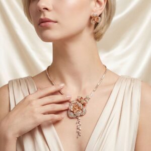 High-Glow 3A Zirconia Jewelry Set (2-PCS: Necklace & Earrings) GS0302