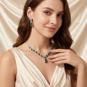 High-Glow 3A Zirconia Jewelry Set (2-PCS: Necklace & Earrings) GS0332