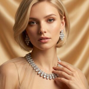 High-Glow 3A Zirconia Jewelry Set (2-PCS: Necklace & Earrings) GS0229