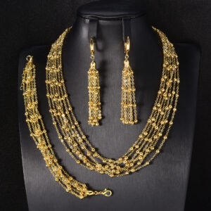 Classic Gold Plated Jewelry Set (3-PCS) DJ187