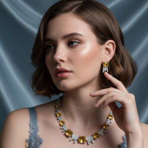 High-Glow 3A Zirconia Jewelry Set (2-PCS: Necklace & Earrings) GS0314