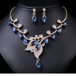 Trendy Rhinestone Jewelry Set (2-PCS: Necklace & Earrings) GSZ0003