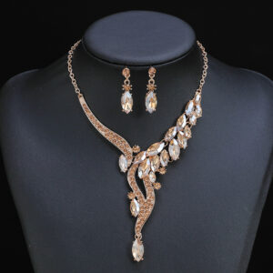 Trendy Rhinestone Jewelry Set (2-PCS: Necklace & Earrings) GSZ0061