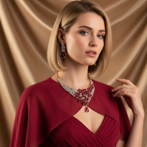 High-Glow 3A Zirconia Jewelry Set (2-PCS: Necklace & Earrings) GS0016