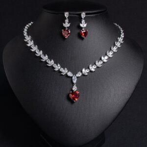 High-Glow 3A Zirconia Jewelry Set (2-PCS: Necklace & Earrings) GS0151