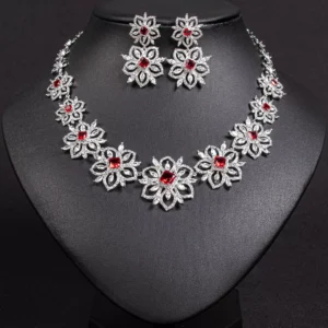 High-Glow 3A Zirconia Jewelry Set (2-PCS: Necklace & Earrings) GS0216