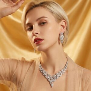 High-Glow 3A Zirconia Jewelry Set (2-PCS: Necklace & Earrings) GS0350