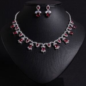 High-Glow 3A Zirconia Jewelry Set (2-PCS: Necklace & Earrings) GS0187