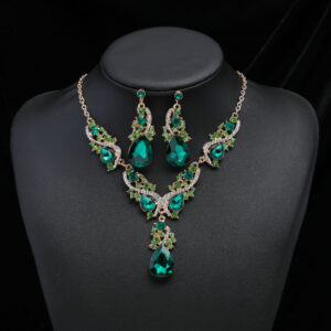Trendy Rhinestone Jewelry Set (2-PCS: Necklace & Earrings) GSZ0002