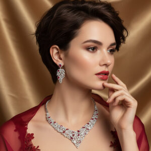 High-Glow 3A Zirconia Jewelry Set (2-PCS: Necklace & Earrings) GS0365