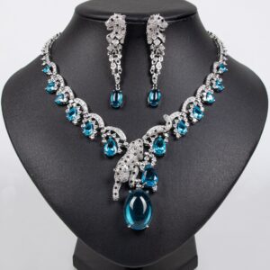 High-Glow 3A Zirconia Jewelry Set (2-PCS: Necklace & Earrings) GS0042