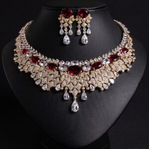 High-Glow 3A Zirconia Jewelry Set (2-PCS: Necklace & Earrings) GS0149