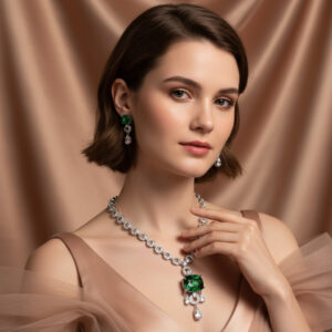 High-Glow 3A Zirconia Jewelry Set (2-PCS: Necklace & Earrings) GS0173