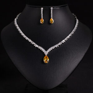 High-Glow 3A Zirconia Jewelry Set (2-PCS: Necklace & Earrings) GS0037