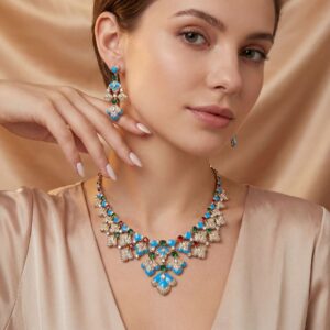 High-Glow 3A Zirconia Jewelry Set (2-PCS: Necklace & Earrings) GS0123
