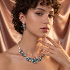 High-Glow 3A Zirconia Jewelry Set (2-PCS: Necklace & Earrings) GS0442