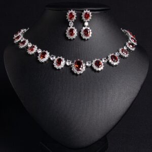 High-Glow 3A Zirconia Jewelry Set (2-PCS: Necklace & Earrings) GS0242