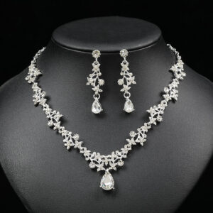 Trendy Rhinestone Jewelry Set (2-PCS: Necklace & Earrings) GSZ0076