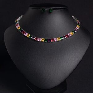 High-Glow 3A Zirconia Jewelry Set (2-PCS: Necklace & Earrings) GS0146