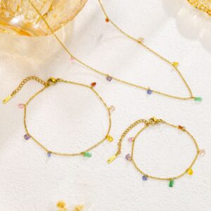 Waterproof Stainless Steel Jewelry Set (3-PCS Necklaces&Bracelets&Anklets) BXG0025