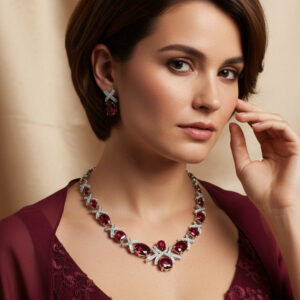 High-Glow 3A Zirconia Jewelry Set (2-PCS: Necklace & Earrings) GS0075
