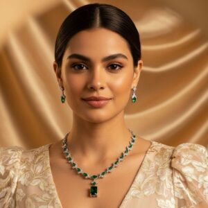 High-Glow 3A Zirconia Jewelry Set (2-PCS: Necklace & Earrings) GS0352