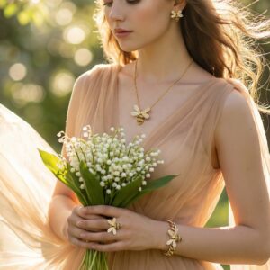 Brilliant 3A Zirconia Jewelry Set (4-PCS: Necklace, Earrings, Bracelet,Ring) GS0071