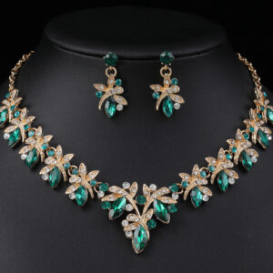 Trendy Rhinestone Jewelry Set (2-PCS: Necklace & Earrings)  GSZ0043
