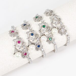 High-Glow Zirconia Pearl Bracelet GS0424