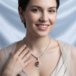 High-Glow 3A Zirconia Jewelry Set (2-PCS: Necklace & Earrings) GS0347