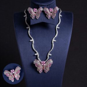 Brilliant 3A Zirconia Jewelry Set (3-PCS: Necklace, Earrings, Brooch) GS0063