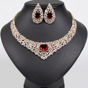 High-Glow 3A Zirconia Jewelry Set (2-PCS: Necklace & Earrings) GS0251
