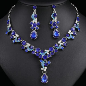 Trendy Rhinestone Jewelry Set (2-PCS: Necklace & Earrings) GSZ0089