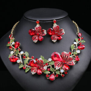 Trendy Rhinestone Jewelry Set (2-PCS: Necklace & Earrings) GSZ0050