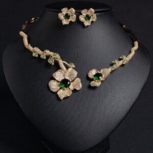 High-Glow 3A Zirconia Jewelry Set (2-PCS: Necklace & Earrings) GS0353