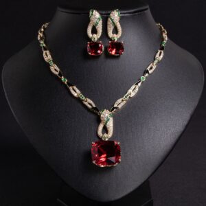 High-Glow 3A Zirconia Jewelry Set (2-PCS: Necklace & Earrings) GS0479