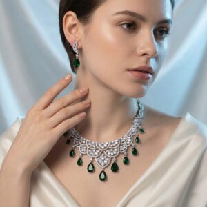 High-Glow 3A Zirconia Jewelry Set (2-PCS: Necklace & Earrings) GS0379