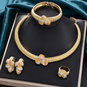 Classic Gold Plated Jewelry Set (4-PCS) DJ186