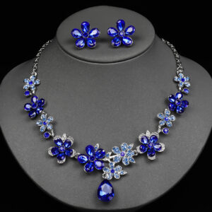 Trendy Rhinestone Jewelry Set (2-PCS: Necklace & Earrings) GSZ0019