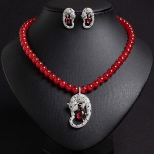 High-Glow Zirconia Pearl Jewelry Set (2-PCS: Necklace & Earrings) GS0195