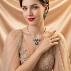 High-Glow 3A Zirconia Jewelry Set (2-PCS: Necklace & Earrings) GS0364