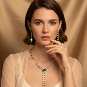 High-Glow 3A Zirconia Jewelry Set (2-PCS: Necklace & Earrings) GS0474