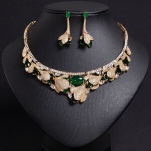 High-Glow 3A Zirconia Jewelry Set (2-PCS: Necklace & Earrings) GS0310