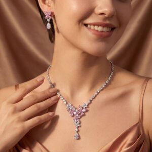 High-Glow 3A Zirconia Jewelry Set (2-PCS: Necklace & Earrings) GS0377