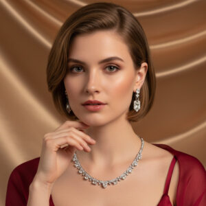 High-Glow 3A Zirconia Jewelry Set (2-PCS: Necklace & Earrings) GS0194
