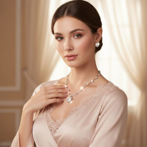 High-Glow 3A Zirconia Jewelry Set (2-PCS: Necklace & Earrings) GS0383