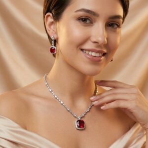 High-Glow 3A Zirconia Jewelry Set (2-PCS: Necklace & Earrings) GS0380