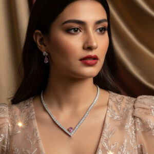 High-Glow 3A Zirconia Jewelry Set (2-PCS: Necklace & Earrings) GS0034