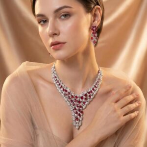 High-Glow 3A Zirconia Jewelry Set (2-PCS: Necklace & Earrings) GS0342