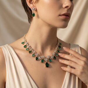 High-Glow 3A Zirconia Jewelry Set (2-PCS: Necklace & Earrings) GS0361